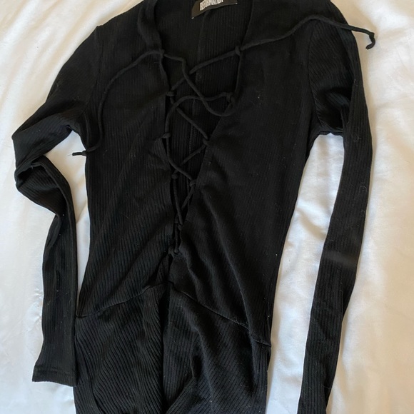 Reformation lace up bodysuit size med - Picture 2 of 3